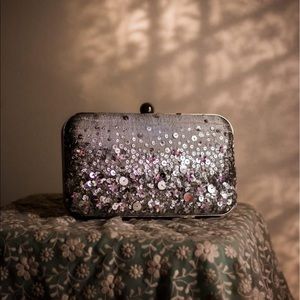 Glam glitter evening clutch